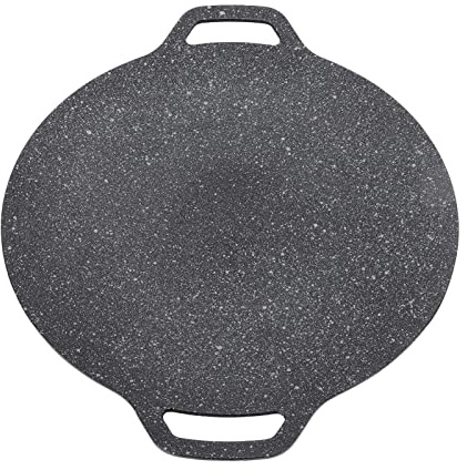 Generic Grill Pan, Induction Grill Pan Korean BBQ Round BBQ Griddle Aluminum Korean for Induction, Gas Stove, Electric Cooktop, Indoor or Outdoor Grilling (30cm)