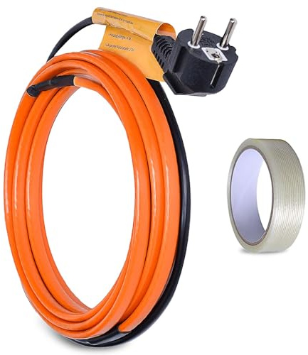 Dhqkqg Cavo Riscaldante Antigelo, 2M Cavo Scaldante Autoregolante, Impermeabile CAvo Riscaldante Autoregolante, CaVo Scaldante per Tubi con Termostato, per Tubature Dell'acqua Piante Grondaie