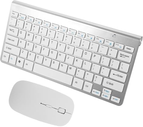 Didiseaon Teclado y Ratón Inalámbricos 2.4g Receptor USB, Diseño Compacto de 78 Teclas, Material Abs y Respuesta Rápida para Uso Diario y Viajes de Negocios