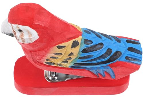 ABOOFAN Agrafeuse Bois Animale Créative Outil de Bureautique Solide et Original Agrafeuse Miniature pour Étudiants et Bureau Cadeau Unique Bois Naturel