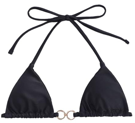 Zkydhbd Bikini da donna con collo top costumi da bagno top costume da bagno da donna top senza fondo imbottito reggiseno costume da bagno