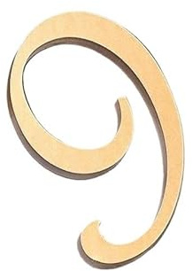FDOSIJFOS Numero civico, Targa for Porta in Acrilico autoadesiva da 7 cm, Numero civico 0 a 9, Colore Argento e Oro, for casa Ufficio(Gold,9)