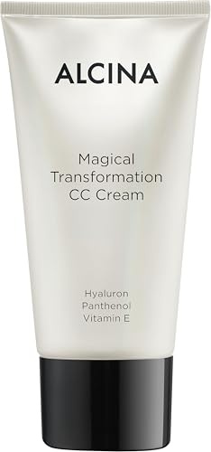 ALCINA Magical Transformation CC Cream - 1 x 50 ml - Mikroverkapselte Farbpigmente - Sofort-Effekt - Optisch geglättete Hautstruktur - Hauchzarte Deckkraft - Natürliches Finish - Mit Hyaluronsäure