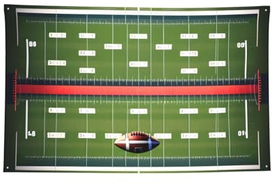 American Football Field and Ball Print Flag Tapestry With 4 Buckles, Heavy Duty 0.6x0.9 m Funny Banner For Decor For Concerts Walls Parties