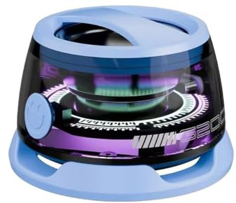 Laroal Altoparlante magnetico Bluetooth G200 da 5 W, multifunzione, con luce multicolore RGB a colori, effetto sonoro surround 3D per smartphone, blu