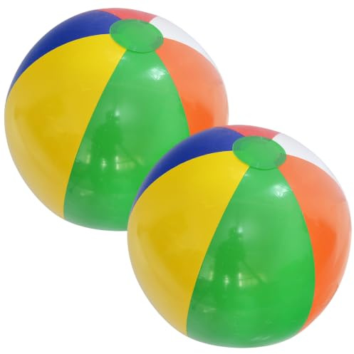 YUGYNE 2 Piezas Pelotas Playa Hinchables 40cm, Pelota Hinchable Piscina, Pelota Piscina para Adultos, Balón de Playa Clásico para Juegos al Aire Libre, Jardín y Verano, Juguetes de Agua Fiestas