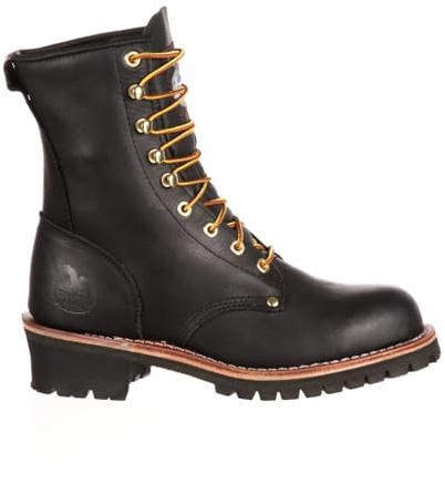 Georgia Boot Logger Work Boot, Black, Size 12(M)