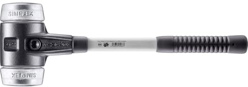 SIMPLEX-Schonhammer, Weichmetall; mit verstärktem Tempergussgehäuse und Fiberglasstiel | D=80 mm | 3709.080