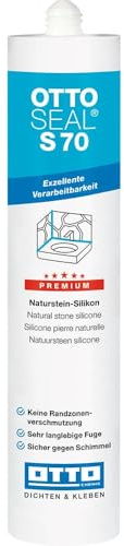 OTTOSEAL S 70 Premium-Naturstein-Silikon 310ml C1282 matt manhattan - Keine Randzonenverschmutzung - Sicher gegen Schimmel & ideal für Bad, Küche & Wohnbereich