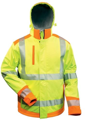 Warnschutz Winter Softshelljacke mit Kapuze Elysee *RICKMER* gelb/orange Gr. XXL