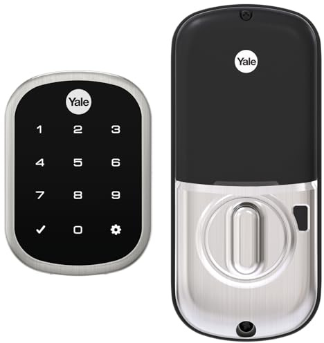 Yale Security YRD256-NR-619 - Cerradura de puerta de entrada sin llave de níquel satinado con pantalla táctil digital para entrada de código, ‎YRD256-NR-619