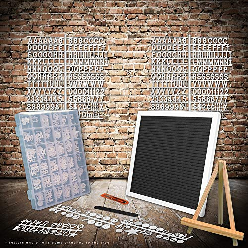 12 inch Felt Letter-Board kit. White Oak Frame. Black Felt