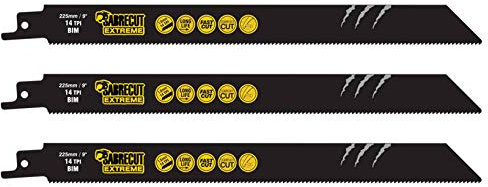 3 x SabreCut SCRS1122BF_3 225mm 14 TPI S1122BF Fast Wood and Metal Cutting Reciprocating Sabre Saw Blades