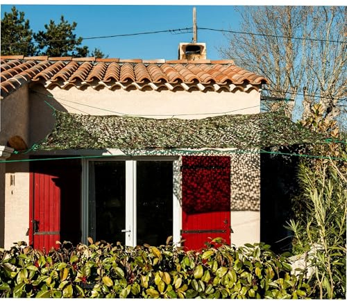WERKA PRO Tela de Sombra Perforada Camuflaje 2 x 3 Metros (6m²) | Robusto, duradero, solar, uso de jardín y terraza, al aire libre, estilo militar, ligero y compacto, para jardín, terraza
