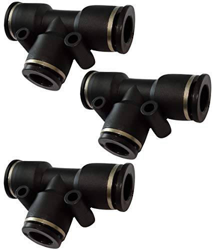AERZETIX - 3x Racor conexión rápida conector en T 3x Ф10mm neumático compresor de aire comprimido - C17157