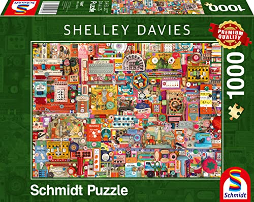 Schmidt Spiele 59907 Shelley Davies, Vintage Handarbeitszeug, 1000 Teile Puzzle
