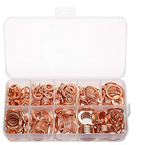 Kupferdichtringe M5 M6 M8 M10 M12 M14 M16 M18 M20 M22 Kupferdichtungen Öl-Kupferringe Kupfer-Unterlegscheiben Hardware Befestigungen