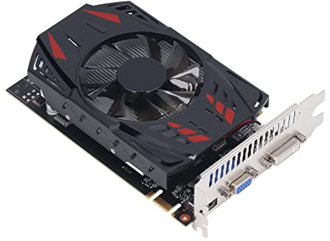550TI 2GB GDDR5 128Bit Scheda Grafica da Gioco, Ventole di Raffreddamento Singole Scheda Grafica PCI Express 1.1 X 16 con Interfaccia DVI VGA HDMI, Scheda Grafica Video per Computer 750MHz 3000MHz
