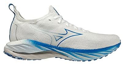 Mizuno Herren Wave Neo Wind Laufschuhe, Undyed White Peace Blue, 40 EU