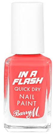 Barry M In a Flash Quick Dry Nail Paint, Shade Red Rocket, Quick Dry Nail Polish