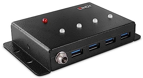 Lindy 43374 Hub USB 3.0 de 4 Puertos metálico