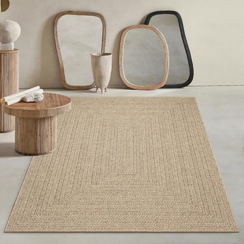 Mias Teppiche Soil – ca. 120 x 170 cm Outdoor Teppich wetterfest Jute-Look Balkon Terrasse