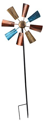 BESPORTBLE Garten-windmühlenschmuck Aus Eisen Rotierendes Windrad-Ornament Für Außenbereich Landschaftsdeko Szenendekoration Dekoratives Windrad Für Garten