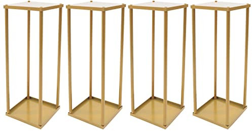 pflanzenständerTRIEBAN Hochzeits-Mitteltische, 4 Stück, Blumenständer aus Metall, 60 cm, Blumenständer, Garten-Blumenhocker, rechteckiger Pflanzenständer, Blumenständer für Hochzeit, Garten,