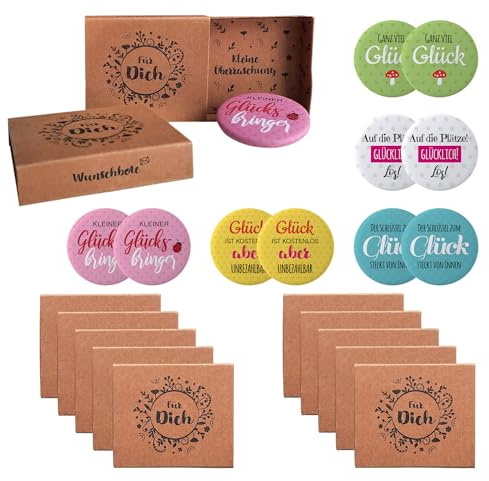 10x Glück Wunschboten-Magnete als kleines give-Away Kollegen give-Away Freunde give-Away Mitarbeiter Mitgebsel Mitarbeiter Geschenk Kollegen Geschenk Freunde Mitgebselgeschenk Aufmerksamkeit