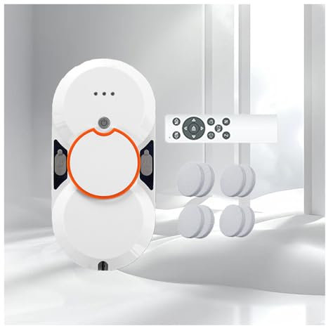 CAMEKIAY Robotic Window Cleaner Doppi Getti D'Acqua Automatici, 3 Percorsi Di Pulizia Glass Cleaner Robot Remote Control, Automatic Magnetic Window Robot Cleaner Suitable For Windows