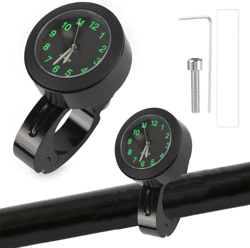 Motorraduhr,Motorraduhr für Lenker Wasserdicht,Fahrraduhr für Lenker,Digitaluhr Lenkeruhr,Motorrad Lenkeruhr,Lenkeruhr Motorrad,Motorrad-Uhren,Lenkerhalterung Uhr für Motorräder Elektrofahrzeuge