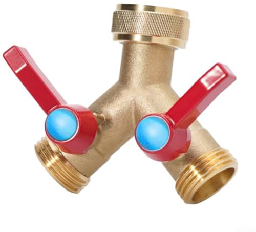 2-Wege-Schlauchverbinder, Messing-Wasserverteiler, Y-Verteiler, Gartenschlauch-Adapter für Bewässerung, Küchenarmatur, Sprinkler, Bewässerungsgeräte (US)