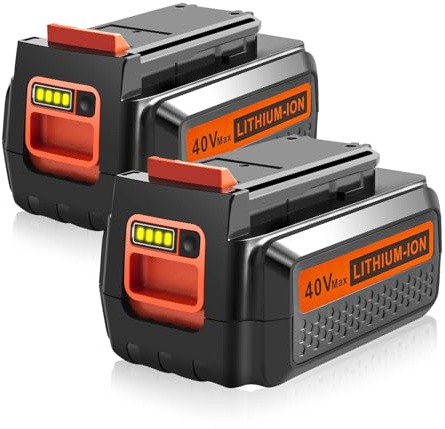 PENGJBATTER 2 Packs 40V 3000mAh Long-Lasting Battery Compatible for Black and Decker 40V Lithium Battery LBXR36 LBX2040 LBX2540 LBXR2036, Compatible with Black and Decker 40 Volt Power Tools