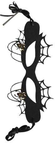 WOFASHPURET Carnival Halbmaske Mit Spider-netz Design Filz Kostüm Für Halloween Und Maskenball Für Damen Und