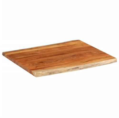 Generisch Tischplatte 90x80x3,8 cm Rechteckig Massivholz Akazie Baumkante,jiangboyue-370651