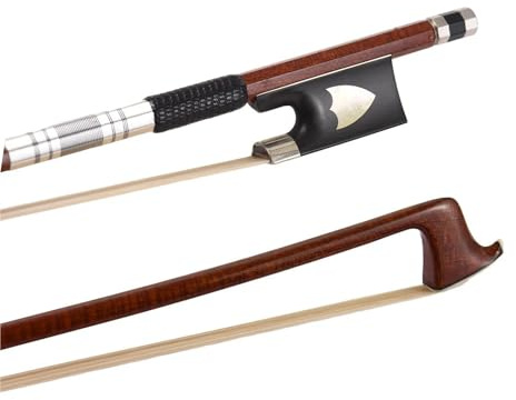 Performance violin bow Violin Bows Full Size 4/4 Wood Violin Bow Pole Carbon Fiber Core Hybrid Skin Lightweight