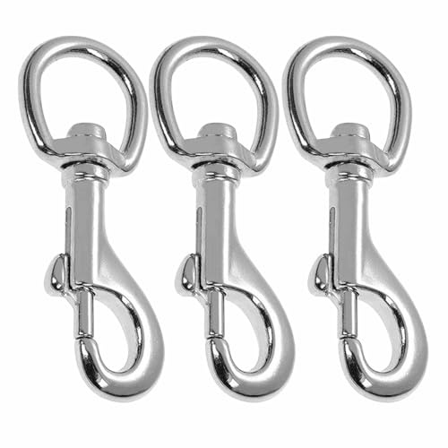 Drehbare Karabinerhaken, robuste Hundeleinen-Clip-Verschluss, 360°-Drehgelenke, Trigger-Clips, robuste Trigger-Clips, Zinklegierung, Karabinerverschlüsse für Hundeleinen, Camping-Schlüsselanhänger (3