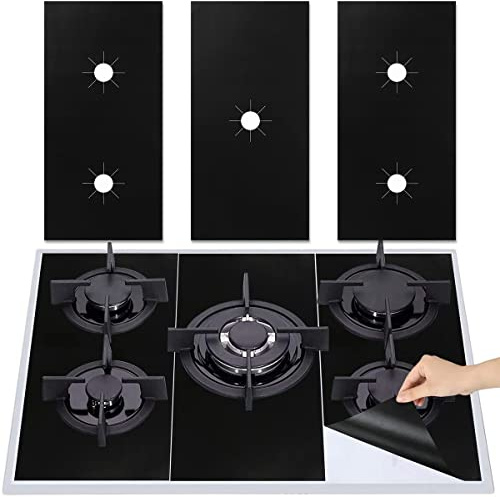 3 Pièces Protection Plaque Cuisson Gaz Réutilisables Tapis de Protection Plaque Gaziniere en Téflon Antifouling Résistance aux Hautes Températures Tapis de Protection pour Cuisinière à Induction