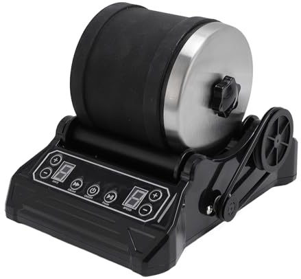 Kit Rock Tumblers, Polisseuse Rocheuse avec Une Grande capacité de 2,5 LB, 3 Réglages de Vitesse, Minuteur de 9 Jours, Comprend 4 Grains de Polissage, des Pierres Rugueuses