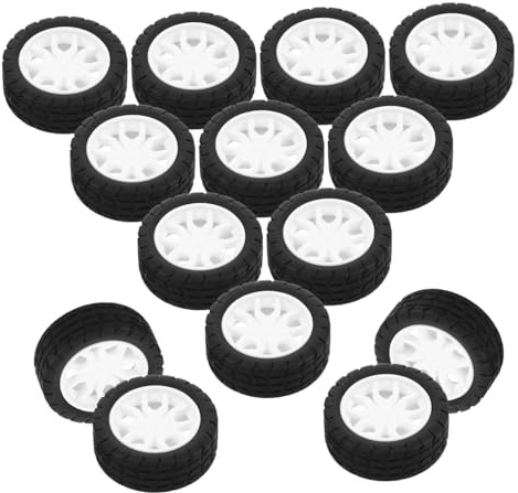 TOYANDONA 20pcs Toy Car Wheel Replacement Set 30mm Rubber Wheels for Model Vehicles and Robots Versatile Size for Kids Science Projects and Home Assembly