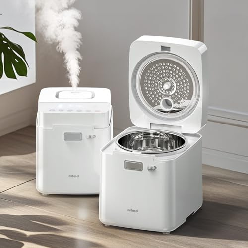Mifasol Stainless Steel Humidifier, 3.3L/0.87Gal Steam Humidifier Large Room up to 800 sq ft, Easy to Clean Warm Mist Humidifiers for Bedroom Baby Nursery Home Office, White