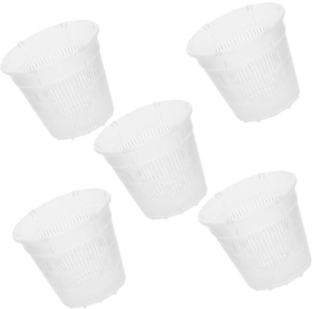 GALPADA 5pièces Lot de Pots pour Orchidées Plastique Perforés Pots De Pépinière Transparents pour Plantes Intérieur Et Extérieur