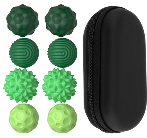 Lot de 8 boules magnétiques de tension avec coque en silicone - Boule magnétique relaxante - Jouet amusant - En silicone - Pour adultes - Voyage à la maison - Vert