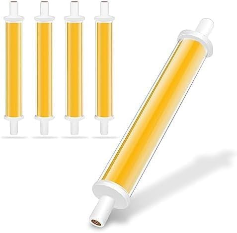 R7s Led Bulb 118mm Dimmable, 30w R7s Cob Led Floodlight Replacement For Halogen Bulb 300w, R7s 118mm Double-ended Base Linear Tube Light Bulbs, No Flicker,warm White, Warm White, 118mm 30W 4pcs