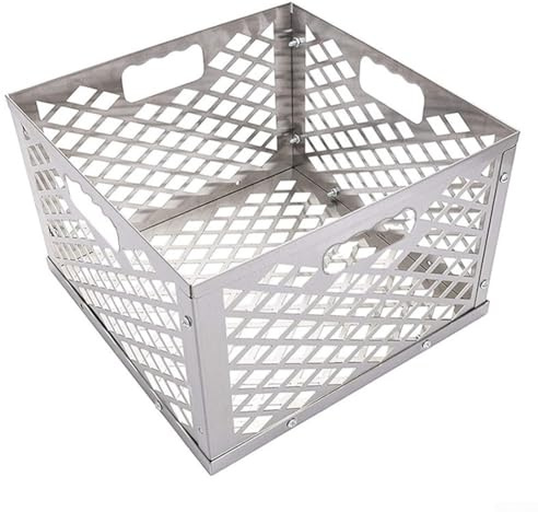 Gdfnmogo Braciere a carbone con morsetti per porta, compatibile con Oklahoma Joe's Longhorn Bandera Offset Smoker Grill 3 in 1, ritenzione del calore in acciaio inox e