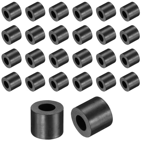 sourcing map 36 distanziatori in gomma rotondi, 12 mm di diametro esterno x 6 mm di diametro interno x 10 mm di altezza, distanziatori antivibrazioni, boccola in gomma