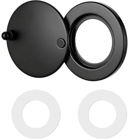 1,6 cm Türspion Abdeckung Katzenauge Hintertür Spion Abdeckung Ersatz Sicherheitsspion mit 2Pcs Selbstklebender Aufkleber für Wohnung, Schlafsaal, Hotel, Zuhause, Sichtschutz