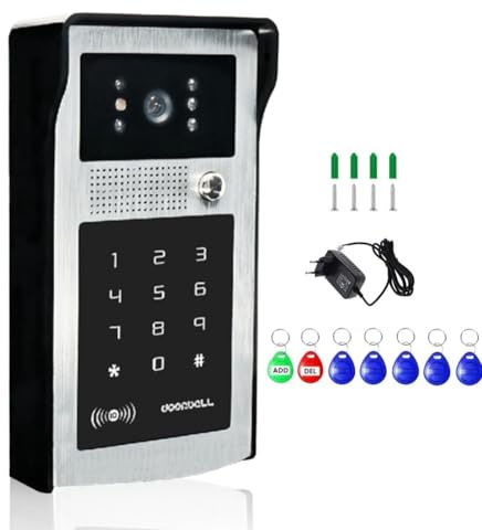 Uikdjgu di Campanello Video WiFi Tuya Smart 1080P Telecamera Esterna Wireless Card RFID Spina EU Citofono