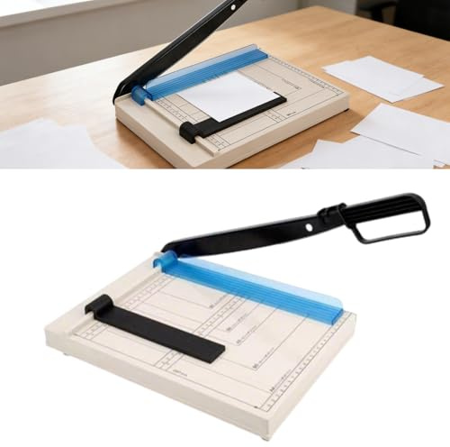 ASOUUNLD Guillotina de Papel a4, Cortador de Papel Cizalla Papel Manual Cizalla Papel Manual, Corta 12 Hojas, B5 A5 B6 B7 con Protector de Seguridad para Cortar Papel, Tarjetas, Fotos