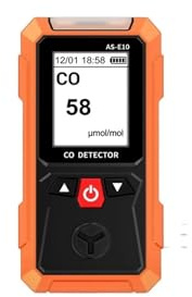 Detector de Gas, Detector de monóxido Carbono Recargable, Rango 0-2000 ppm, comprobador Profesional Gas CO Alta precisión, con Alarma Sonora y Visual para el Trabajo, el hogar